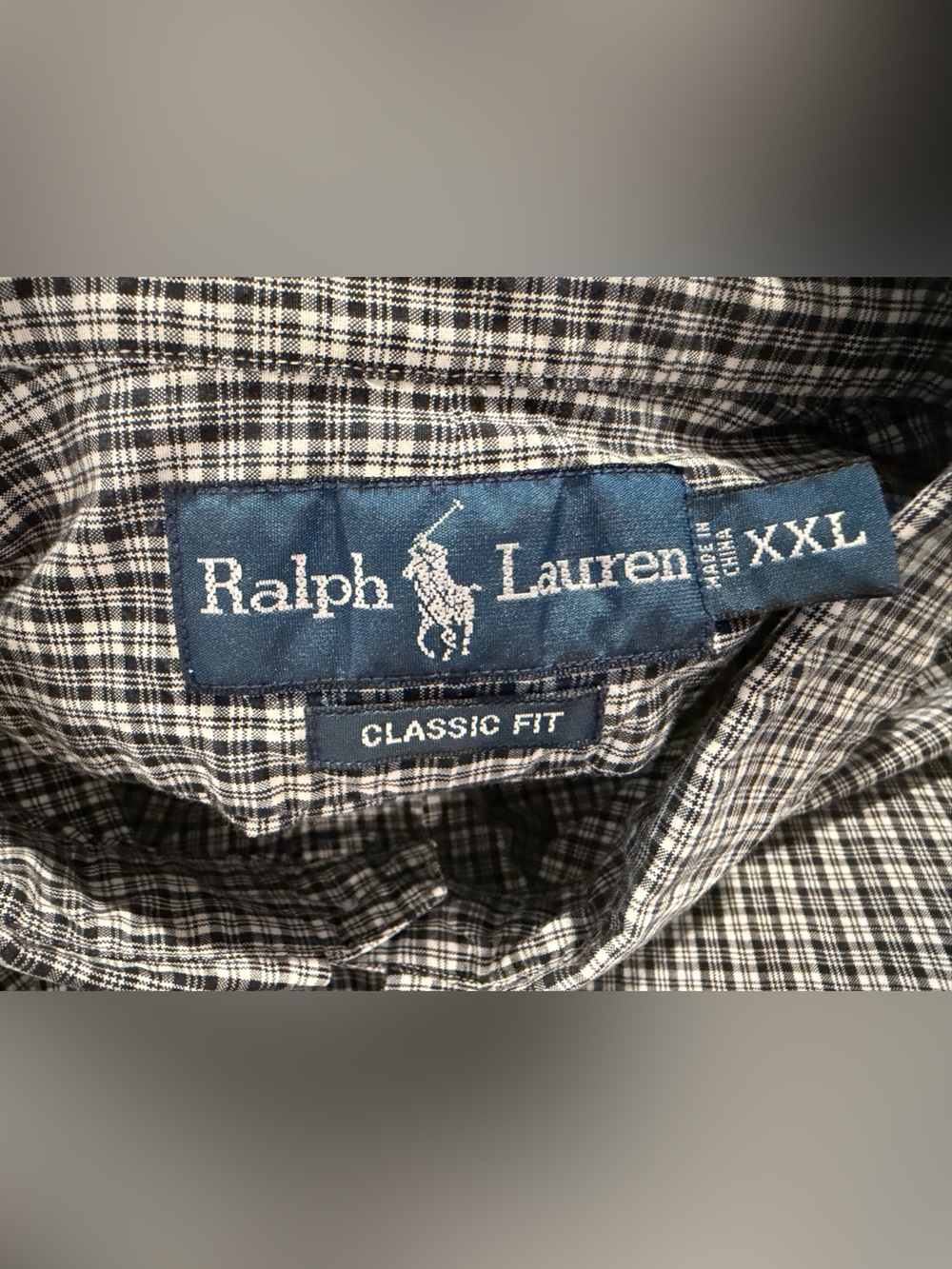 Polo Ralph Lauren Men’s XXL Black White Plaid Short Sleeve Button-Down - Picture 4 of 5